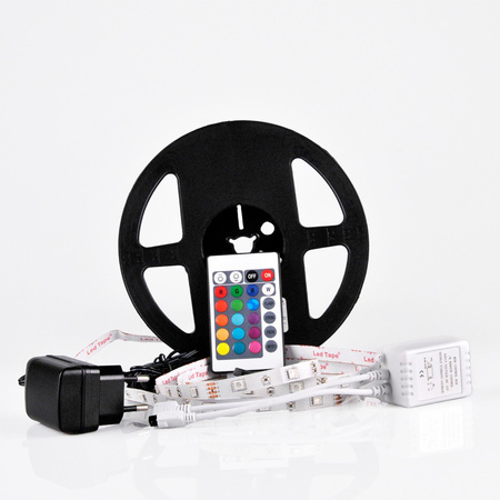 Taśma LED Pasek 14W RGB 150LED SMD 5m + sterownik + zasilacz