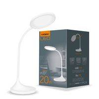Lampka Biurkowa LED VIDEX z możliwością ściemniania Elastyczna 20W 4100K Biała