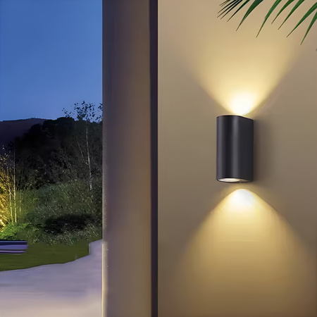 Kinkiet Ogrodowy Elewacyjny Lampa Zewnętrzna 2xGU10 ALLIUM Czarna LUMILED