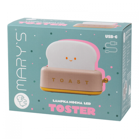 Lampka Nocna Dziecięca LED 1.2W 3000K Ciepła USB Akumulatorowa 800mAh Różowa TOSTER MARY'S