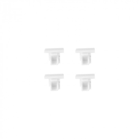 Profil Aluminiowy LED Wpuszczany Podtynkowy Biały 2m z Kloszem Mroźnym do Taśm LED + Zaślepki seria PW Ecolight