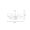 Lampa Sufitowa Żyrandol SARA Biała 5xE14 Milagro