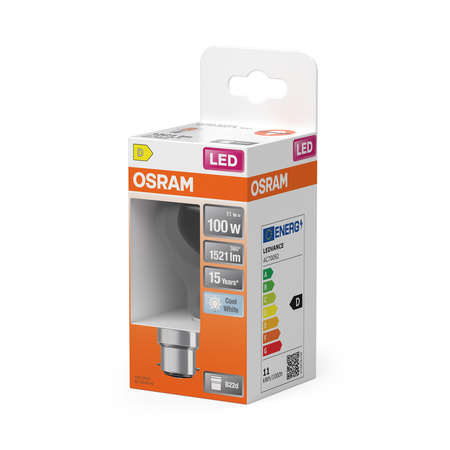 Żarówka LED A60 B22d 11W = 100W 1521lm 4000K Neutralna 320° Retrofit Filament CLASSIC Osram