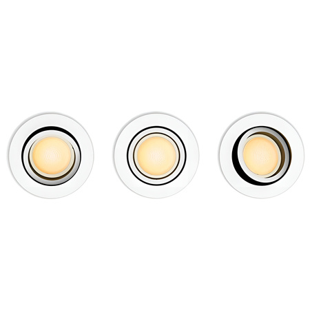 Oprawa Podtynkowa Wpuszczana LED Milliskin 3x 4,2W CCT Okrągła Ruchoma Biała PHILIPS HUE Bluetooth