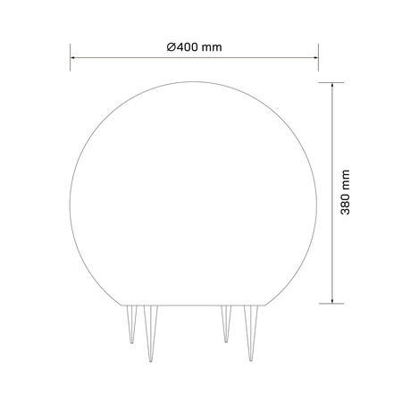 Kula Ogrodowa Lampa Zewnętrzna E27 Biała IP65 Argento Sanico Goldlux
