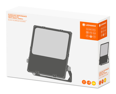 Naświetlacz LED Reflektor Zewnętrzny Lampa 150W 18400lm 3000K IP66 Czarny Floodlight Ledvance