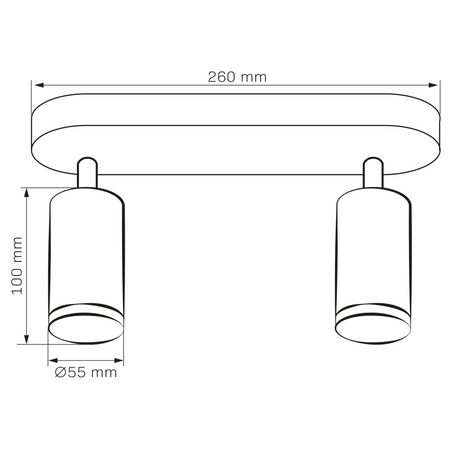 Oprawa Ścienno-Sufitowa Reflektor Punktowy 2x GU10 Biała IP44 TURYN Sanico Goldlux