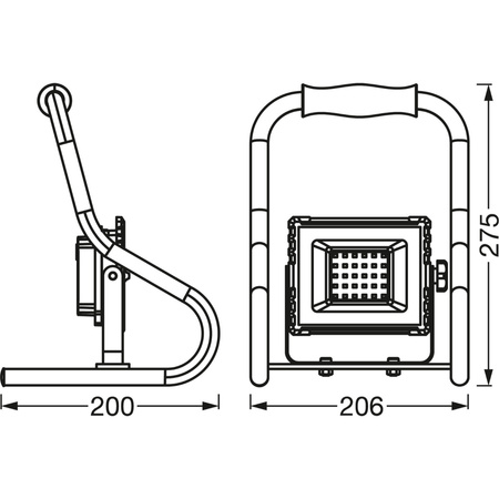 Naświetlacz Lampa LED Reflektor Akumulatorowy 10W 800lm 4000K IP44 Halogen Roboczy Worklight LEDVANCE
