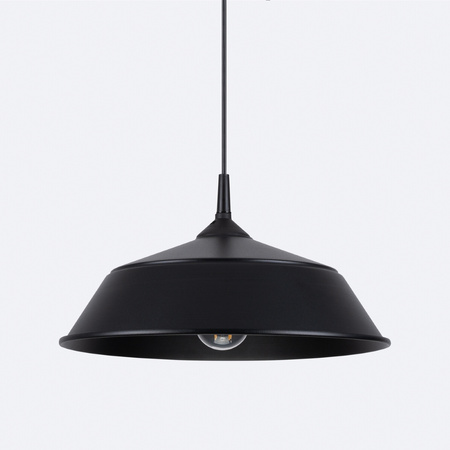 Lampa Sufitowa Wisząca Zwis E27 Okrągła Czarna Skandynawska Frika Sollux