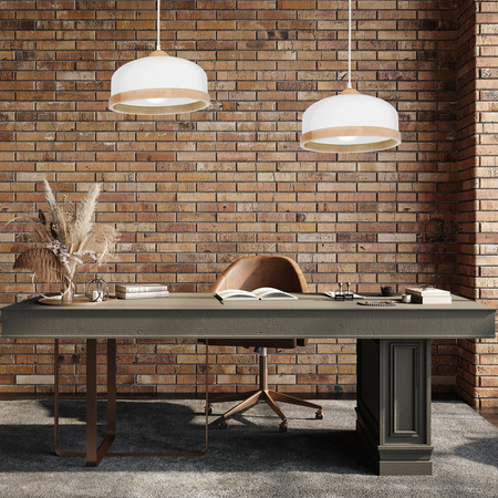 Lampa Wisząca Sufitowa STUDIO Biała 1xE27 Milagro