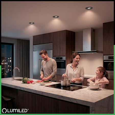 Oprawa Halogenowa Podtynkowa Ruchoma Okrągła Czarna GU10 MR16 VENTUS Lumiled