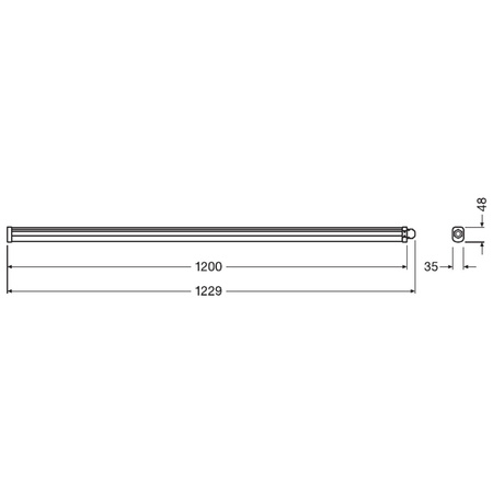 Lampa LED Oprawa Hermetyczna 36W 6500K 4000lm 120cm DAMP SLIM VALUE IP65 LEDVANCE