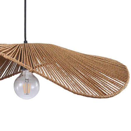 Lampa Sufitowa Wisząca Zwis E27 Beżowy BAMBOO NATURAL Sanico Goldlux