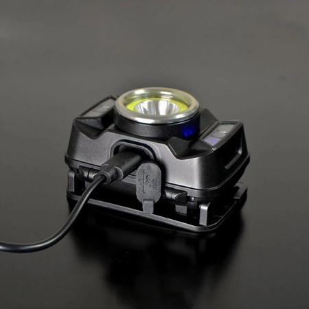 Latarka Czołowa Akumulatorowa LED 5W 410lm 7 Trybów Pracy Sensor Ruchu USB C Wodoszczelna IP65 Videx
