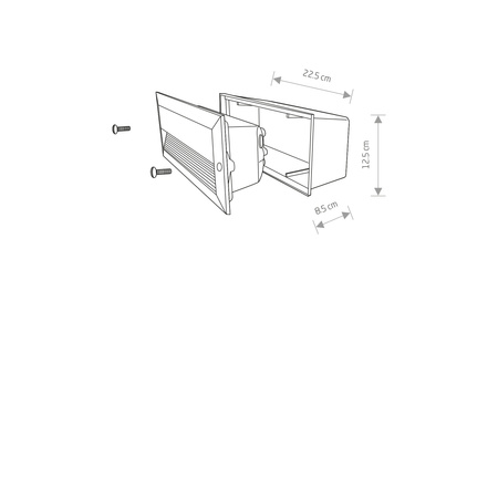 Lampa Ogrodowa Zewnętrzna Kinkiet Elewacyjny Oprawa Podtynkowy E14 Grafitowa Wodoodporna IP44 Nowoczesna BASALT 3412 Nowodvorski