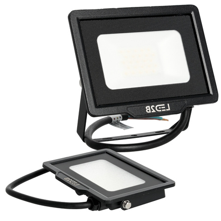 Naświetlacz LED Zewnętrzny Ogrodowy 20W 1600lm 6500K Zimny 120° IP65 Czarny MH Kobi