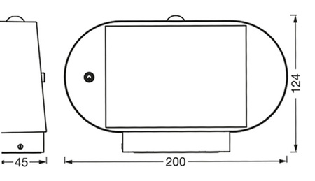Lampa Ogrodowa Zewnętrzna Kinkiet Elewacyjny LED 4W 380lm 3000K IP44 Czarny Z Czujnikiem Ruchu i Zmierzchu Endura Ledvance