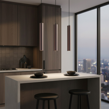 Lampa Sufitowa Wisząca Zwis 3x GU10 Szara LUNGOMARE Sanico Goldlux