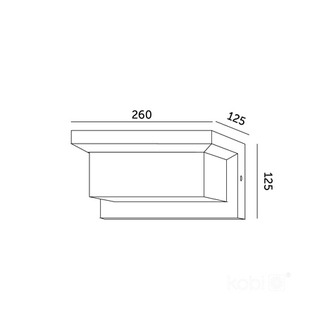 Kinkiet Ogrodowy Lampa Elewacyjna LED LENTERO 12W 4000K z Czujnikiem Ruchu IP54 Czarny KOBI