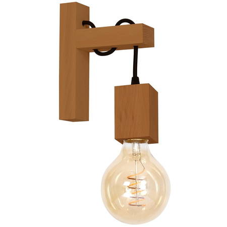 Lampa Ścienna Kinkiet JACK 1xE27 Dąb Milagro