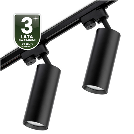 Zestaw Szyna Oświetleniowa Szynoprzewód 1 m + 2x Reflektor Szynowy RITI GU10 Czarny LUMILED
