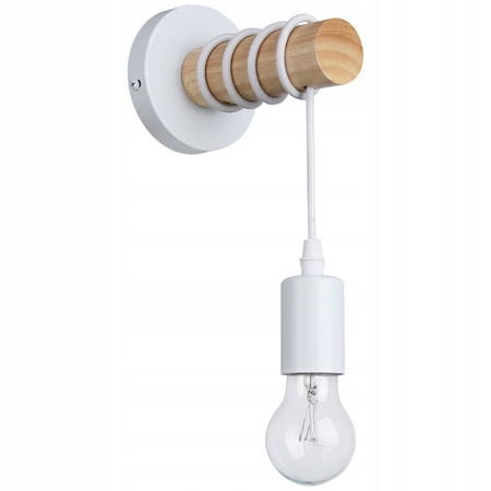 Lampa Ścienna Wisząca Kinkiet Spot E27 Biały Brązowy Eos Masterled