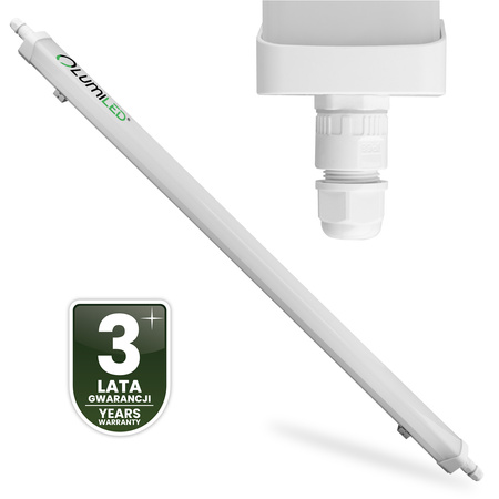 Oprawa Hermetyczna LED Warsztatowa Lampa 120cm do Garażu 60W 4000K Wodoszczelna TERRA LUMILED