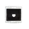Adapter Gniazda RJ45 Internetowe Kwadratowe Czarne LOGI Kanlux