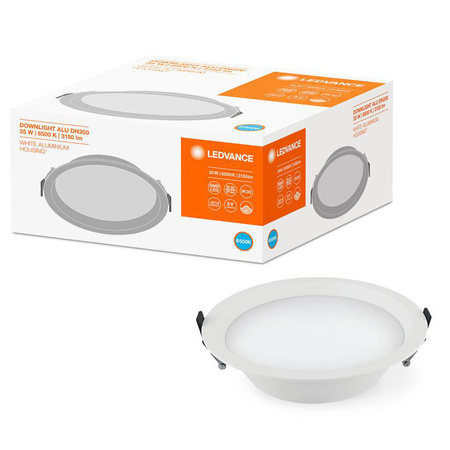 Panel LED Oprawa Podtynkowa Punktowa 35W 3150lm 6500K Zimna Oczko Spot Biały Downlight Ledvance