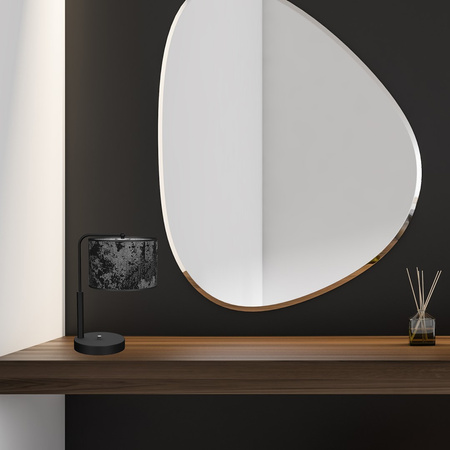 Lampka Biurkowa Stołowa LED SATINO Srebrna 1xE27 Milagro