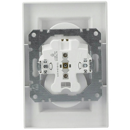 Gniazdo Podwójne 2P+PE z Uziemieniem z Ramką SCHNEIDER ASFORA