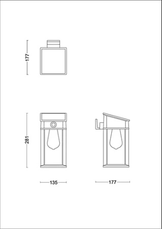 Kinkiet Ogrodowy Lampa Solarna Elewacyjna Zewnętrzna LED 3.2W 470lm 2700K IP44 z Czujnikiem Ruchu i Zmierzchu Czarna Geri Ultra Efficient Philips