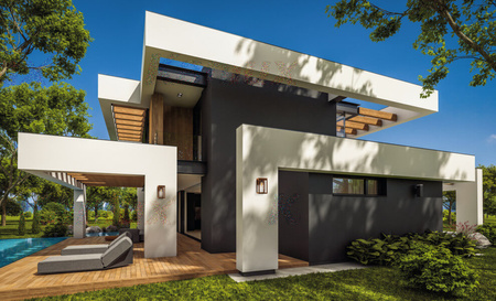 Lampa Ogrodowa Kinkiet Elewacyjny VIMO E27 IP44 Czujnik Brązowa Kanlux