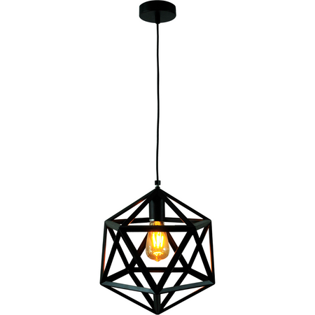 Lampa Wisząca Sufitowa GEOMETRYCZNA IL MIO DENMARK 1xE27 Czarna - GOLDLUX (Polux)