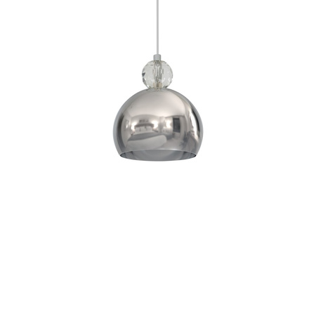 Lampa wisząca TOLEDO 1xE27 Kula Chrom Kryształ Glamour MLP4244 Milagro Metal + Kryształ