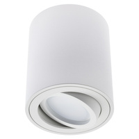 Oprawa Natynkowa Halogenowa Spot Tuba Ruchoma GU10 Okrągła Biała 84mm