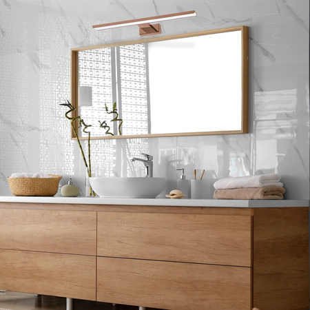 Lampa Ścienna Kinkiet SHINE Różowe Złoto 60cm 13,8W LED Milagro