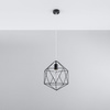 Lampa Sufitowa Wisząca Zwis E27 Geometryczna Czarna Industrialna Gaspare Sollux