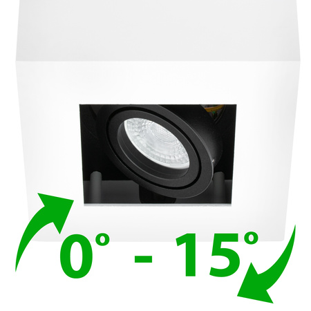 Oprawa Natynkowa HALOGENOWA Ruchoma SPOT GU10 Kwadrat Biała AURI LUMILED
