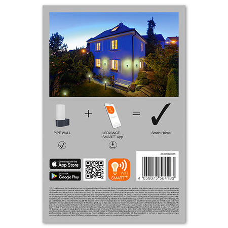 Inteligentny Kinkiet Ścienny Lampa LED 10W 380lm 3000K Ciepła RGBW Ściemnialny Szary SMART+ WiFi Pipe Multicolor Ledvance
