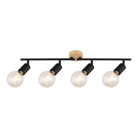 Lampa Sufitowa Punktowa Reflektor Spot 4x E27 Czarny Industrialny Pablo 3979 Rabalux