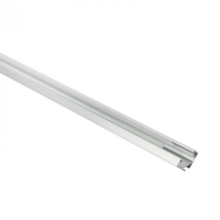 Profil Aluminiowy LED Narożny Natynkowy Anodowany 1m z Kloszem Przezroczystym do Taśm LED + Zaślepki seria R Ecolight