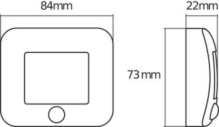 Lampka Nocna Orientacyjna LED Bateryjna z Czujnikiem Ruchu 0.25W 4000K Neutralna 14lm Biała IP54 NIGHTLUX Osram