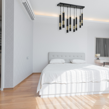 Lampa wisząca czarno-złota MiLAGRO DALLAS + 5xGU10