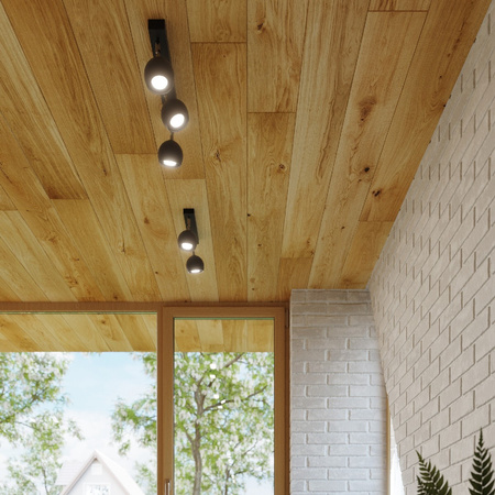 Lampa Sufitowa Oprawa Natynkowa Reflektor 6x GU10 Ruchoma Minimalistyczna Kulista Czarna Nowoczesna Oculare Sollux