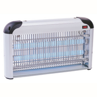 Lampa Owadobójcza Stojąca 30W 60m2 SREBRNA IK02