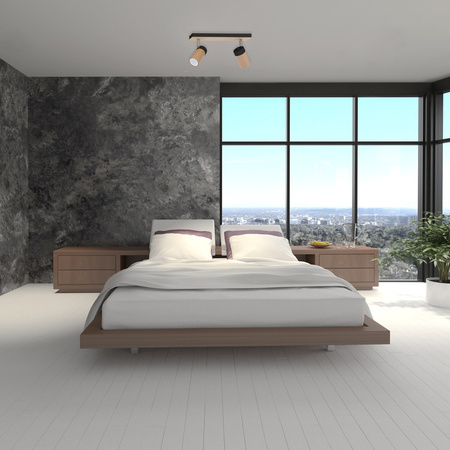 Lampa Sufitowa BARON Czarna 2xGU10 Milagro