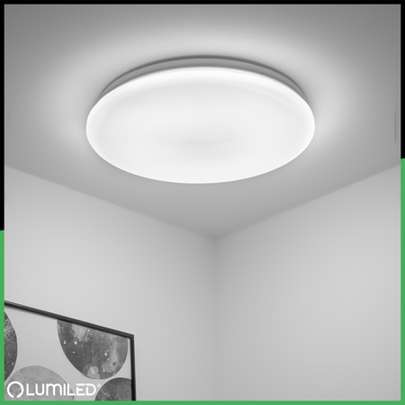 Plafon LED Lampa Sufitowa Natynkowa 24W NOTUS 2 Okrągły IP44 36 cm LUMILED