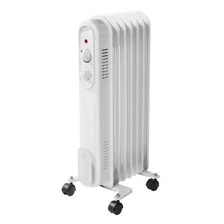 Grzejnik Olejowy 1500W 3 Stopnie Mocy Biały Sanico Goldlux