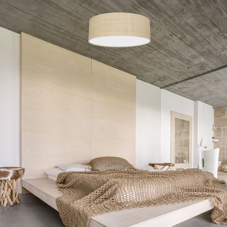 Plafon LED Lampa Sufitowa MARSHALL Biała Rattanowa 3xE27 Okrągła Milagro